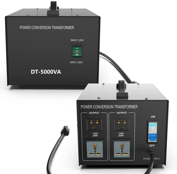 5000W 変圧器 100v 110v 220v アップトランス ダウントランス 海外 電源変換プラグ 自由変換 昇圧・降圧両用型　AC100V/110~120V to AC200V/220V~240V ポータブルトランス#87737