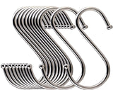 S字フック Sじフック えすじフック ステンレス製 15個セット (9cm×20pcs) 耐荷重15kg Sフック Sカン s型フック 汎用フック お風呂 防錆 キッチン 浴室 小物掛け 吊り下げ 収納 (銀)#86491