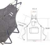作業エプロン 厚 キャンバス 男女兼用 パティオ 前掛け カフェエプロン 職人 美容師#86702