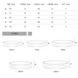 シャーレ ペトリ皿 ガラス製 60mmx17mm 蓋も含め 5個セット 耐熱400℃ 高ホウケイ酸 細胞 培養用 研究室用 実験用 (60mm)#48865