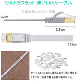 ケーブル 40m, FOSTO イーサネットケーブル ウルトラフラットケーブル 高速 STP 爪折れ防止 RJ45コネクタ ギガビット10Gbps/600MHz 金メッキコネクタ (40m, ホワイト)#87052