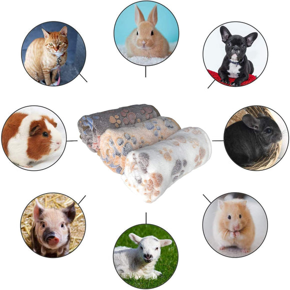 3枚セット ベッド敷物 柔らかい 超吸水ペット用タオル フリース素材 犬猫ペット用 マット タオル あったかい モコモコ 寝具 ベッドフリース かわいい 小型犬 寝心地落ち着く 通気性 (S,60*40cm）#85893