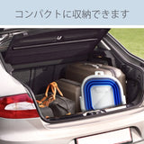 折りたたみバケツ 10L コンパクト 釣り用バケツ 生活用品 洗車 掃除 洗濯 アウトドア 車載バケツ 多機能 便利　ブルー#75397