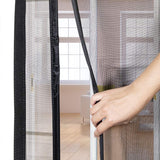 夏に涼しい 省エネ ドア用網戸 虫、蚊、ハエなどを避ける 適用ドアのサイズ：110*230cm ブラック#71478