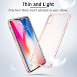 スリム クリア ソフト TPU ケース iPhone Xs/iPhone X用 ソフト フレキシブル カバー 5.8インチ (2017 & 2018年発売) (パールピンク)#49976