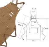 作業エプロン 厚 キャンバス 男女兼用 パティオ 前掛け カフェエプロン 職人 美容師#86703