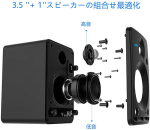 モニタースピーカー ブックシェルフスピーカー アクティブスピーカー 2.0ステレオ 3インチ アクティブ ニアフィールド モニター 木製エンクロージャ MA20-2 【クリスマスギフト/贈り物】#51870