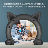 ペットドア ペット出入り口 キャットドア 小中型 犬 猫 扉 犬猫用ドア 犬猫出入り口 取り付け簡単 可愛い 室内用 耐久性 冷暖房対策 猫耳型 日本語取扱説明書付き（ブラック）#	87303