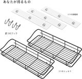 浴室ラック バスルームラック お風呂ラック ステンレス 強力粘着固定 水切り キッチン用ラック バス用品 収納ラック - 棚 ブラック（黒色） - 2個#80722