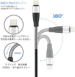 iPhone充電ケーブル「1m×4本」 アイフォン充電 ライトニング 高耐久 スプリング保護 #46996