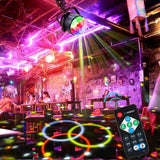 ディスコライト ミラーボール パーティーグッズ ステージライト led 水晶 ステージ照明 DJ disco RGB 回転ライト 多色変化 バーライト 演出 イベント 文化祭 結婚式 パーティー カラオケ クラブ照明 リモコン付き#74162