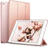 ケース クリア iPad Mini4 カバー スタンド機能 スリム傷つけ防止 オートスリープ ハード三つ折タイプ iPad Mini 第4世代 専用スマートカバー ローズゴールド#49974