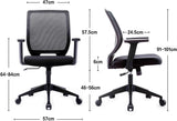 オフィスチェア メッシュ コンピュータチェア オフィスチェア エルゴノミクス ロッキングチェア テーブルと椅子 アームレスト s ワード シート調整 学習 ファッション (ブラック 1)#31635