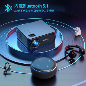 K8プロジェクター10000lm 5G wifi リアル1080PフルHD 4K対応 Bluetooth5.1 300インチ大画面 4D＆4点台形補正 50％ズーム機能 ホームシアター 家庭用/ビジネス/天井吊り可 Android/iPhone/スマホ/タブレット/パソコン/ゲーム機/DVDプレーヤー対応 ブラケット 明るさ30%アップ 日本語取扱書＆収納バッグ付き#84011