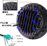 7インチ led ヘッドライト， jkラングラー ヘッドライト デイライトとウインカー機能付き jeep ラングラー ジムニー トヨタ FJクルーザー 対応 二個セット ブラック 一年保証付き#	58438