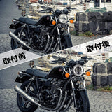 ヘッドライト7インチ ホンダバイクに装着LEDヘッドランプ Hi/Loビーム クローム 1個#60388