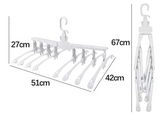 洗濯ハンガー 折り畳みハンガー 8連組み ズボンハンガー 多機能 物干しハンガー 360度回転 折り畳みハンガー 室内屋外兼用 滑り止め 収納便利 空間を節約 (子供用)#55534